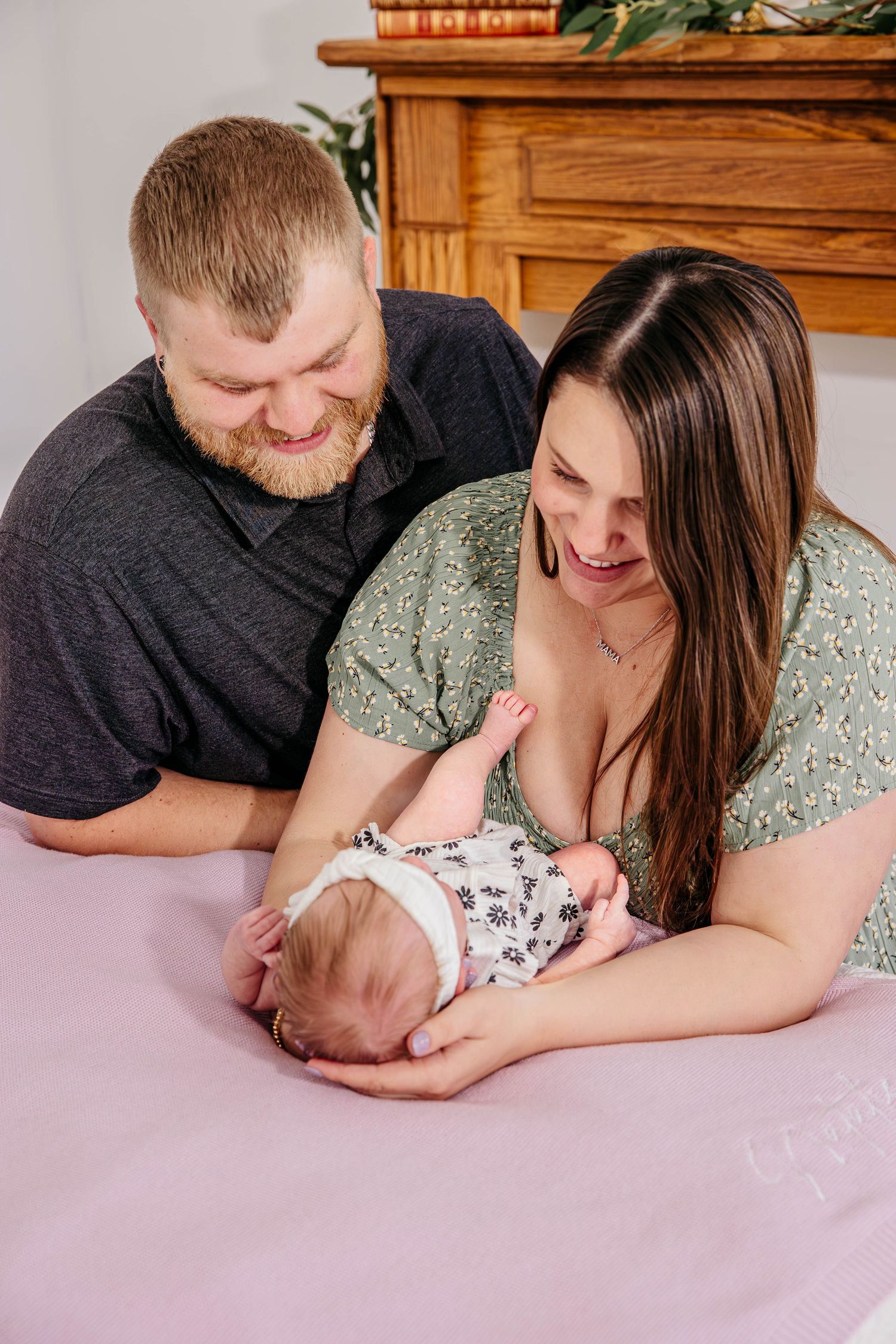 in home newborn session Michigan newborn photography