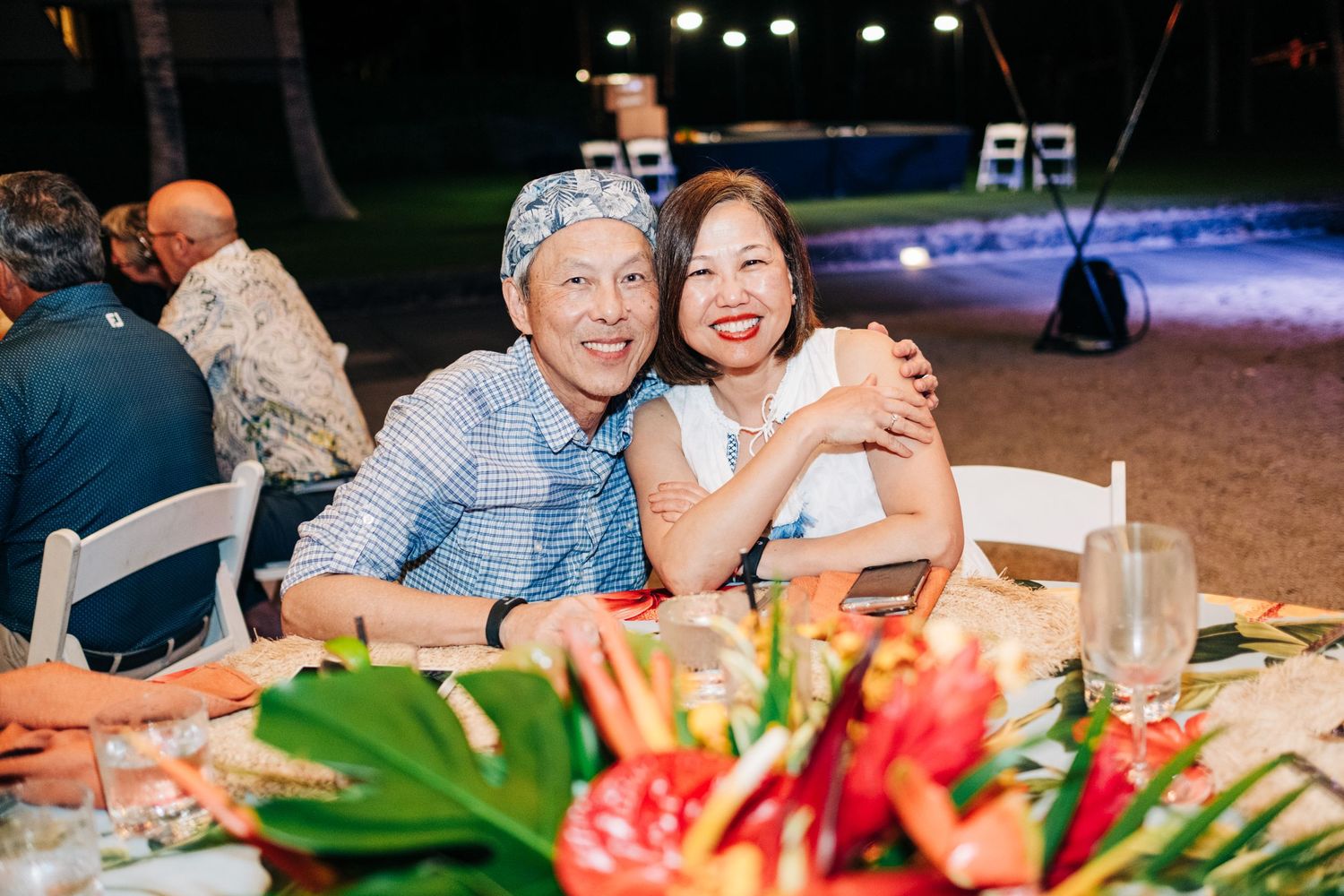 Happy people at a Mauna Lani Beach Resort event