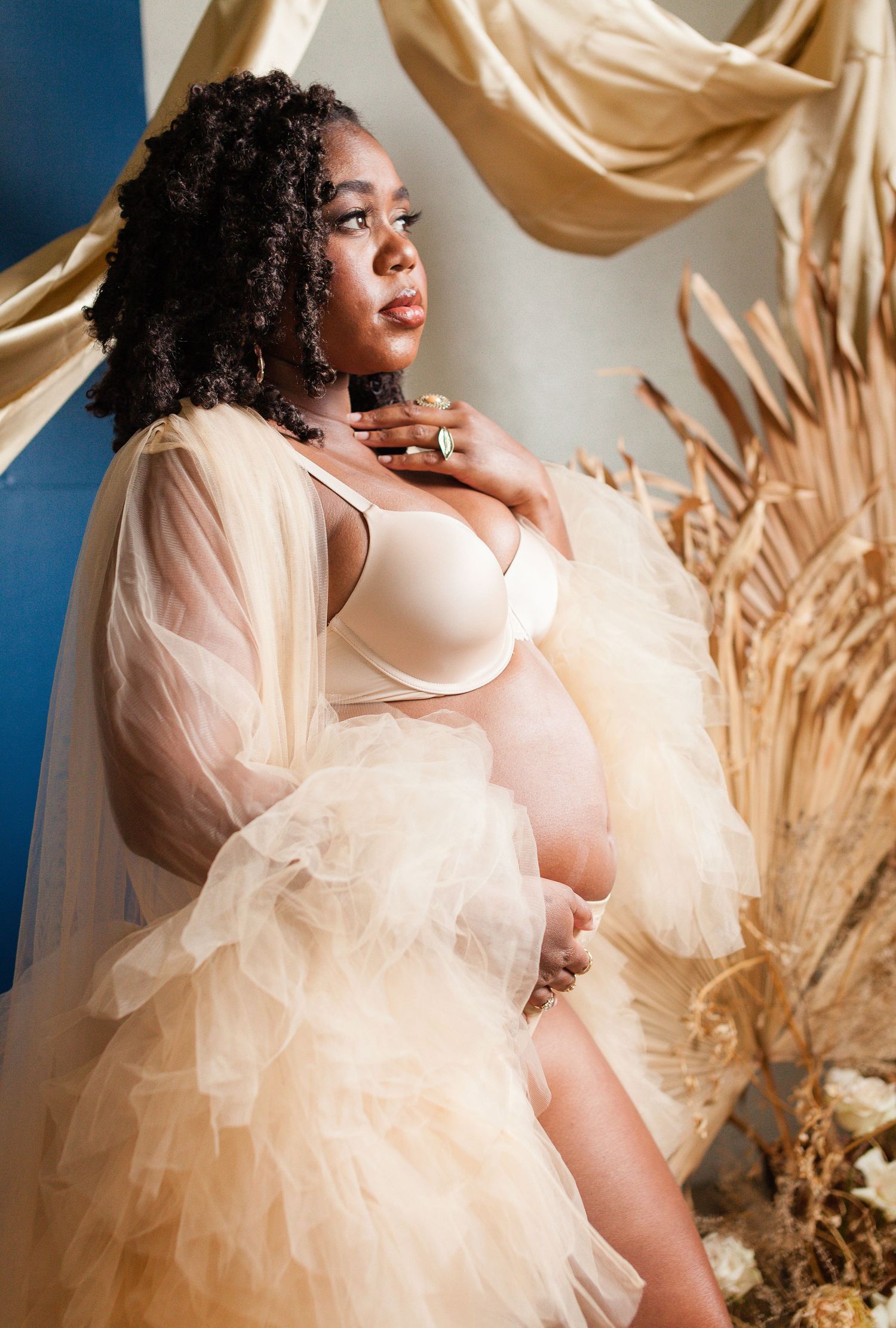 Luxury maternity portrait session in Tulsa Oklahoma capturing natural light, elegance, and imagery for who you are becoming.