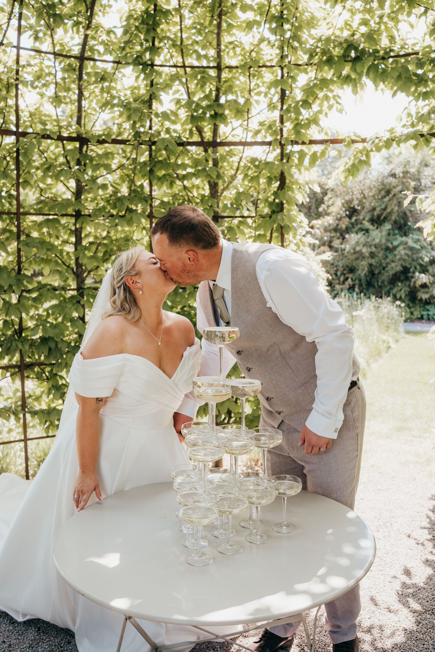Champagne tower at middleton lodge