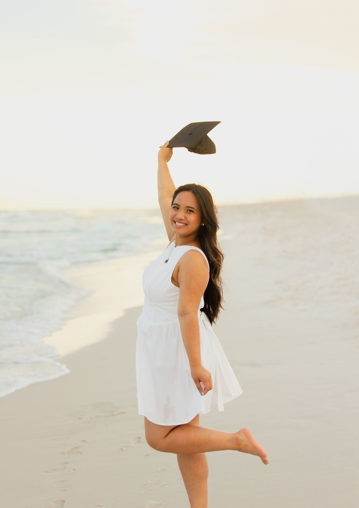 classy beach graduation photography