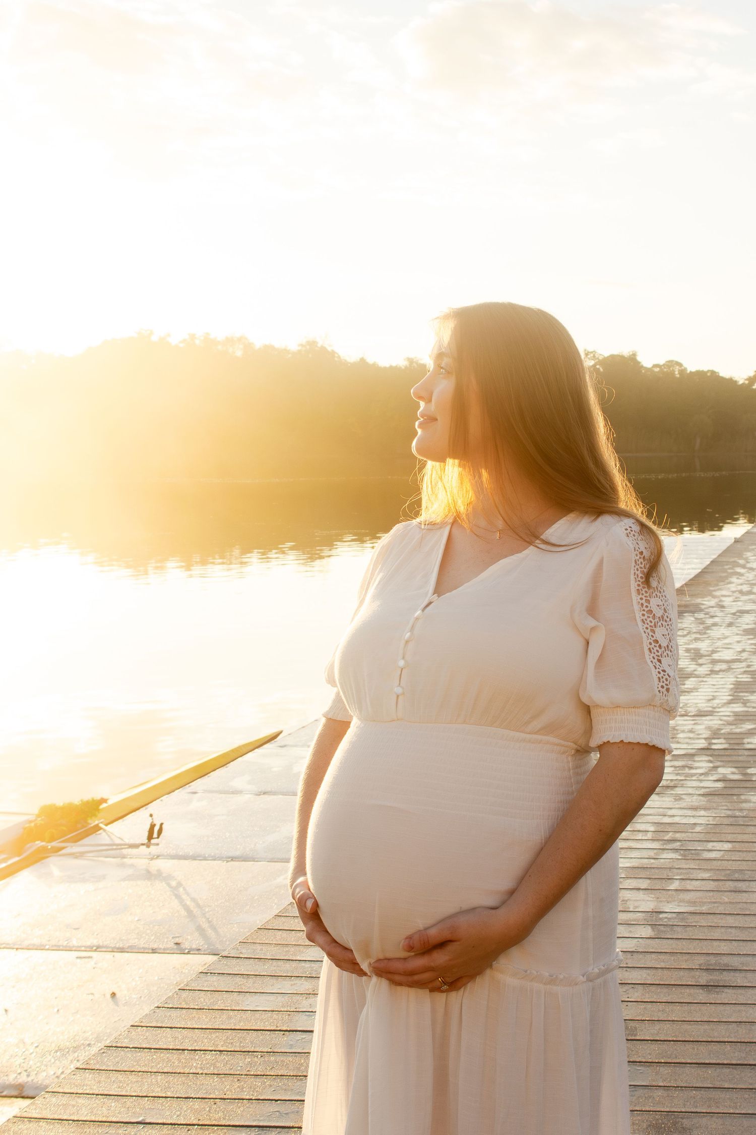 timeless maternity photography, sunset, golden hour
