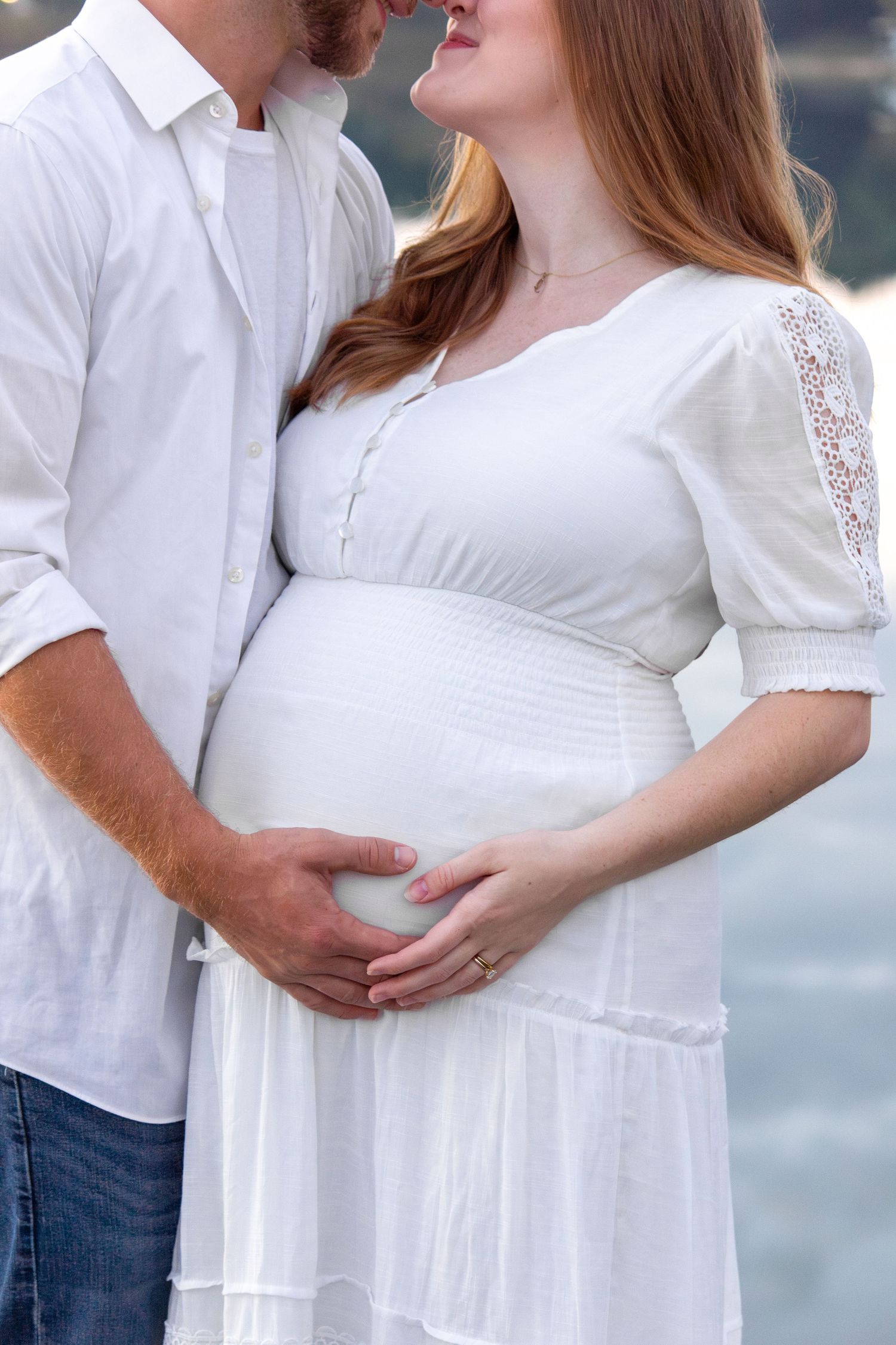 timeless maternity photography, sunset, golden hour