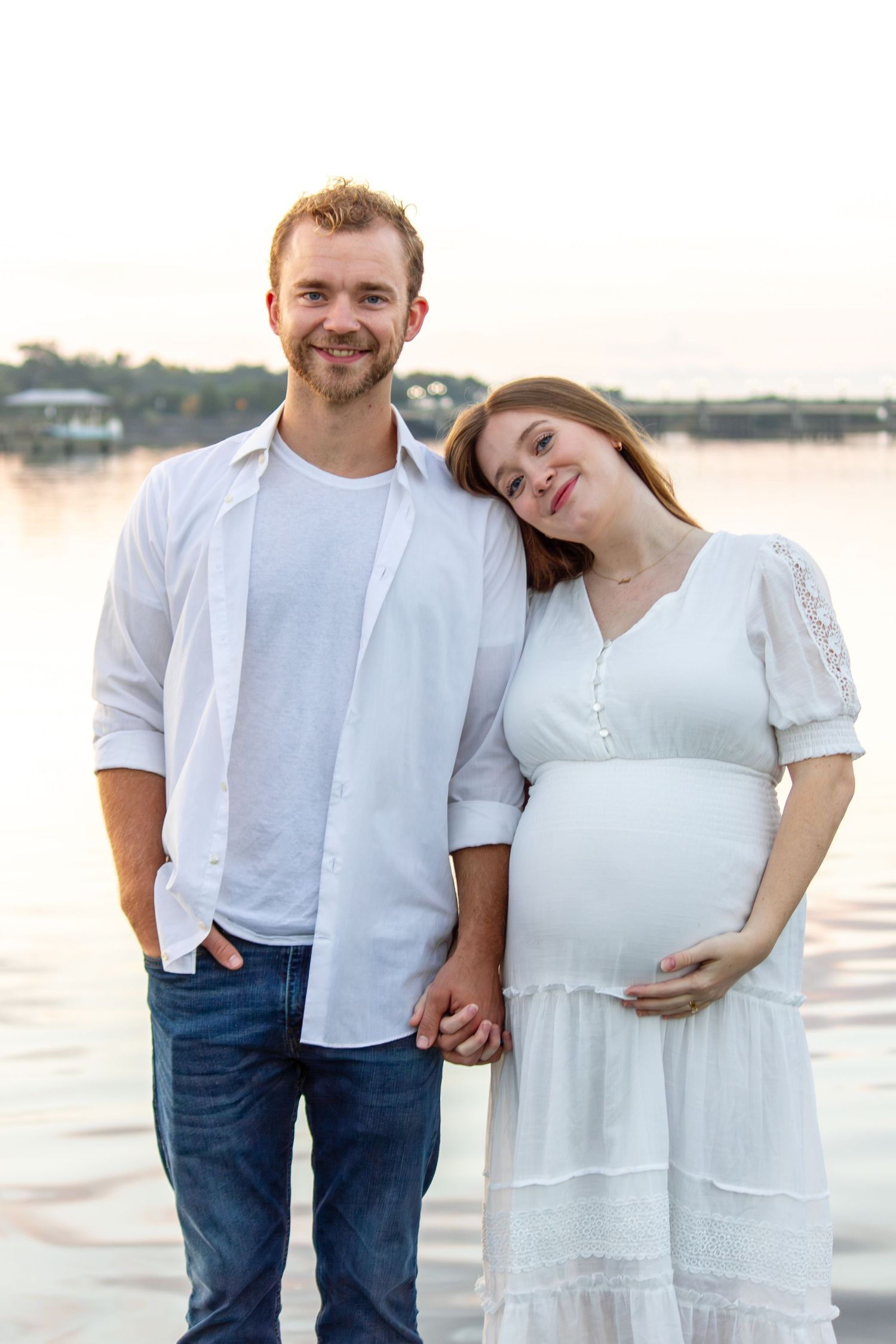 timeless maternity photography, sunset, golden hour
