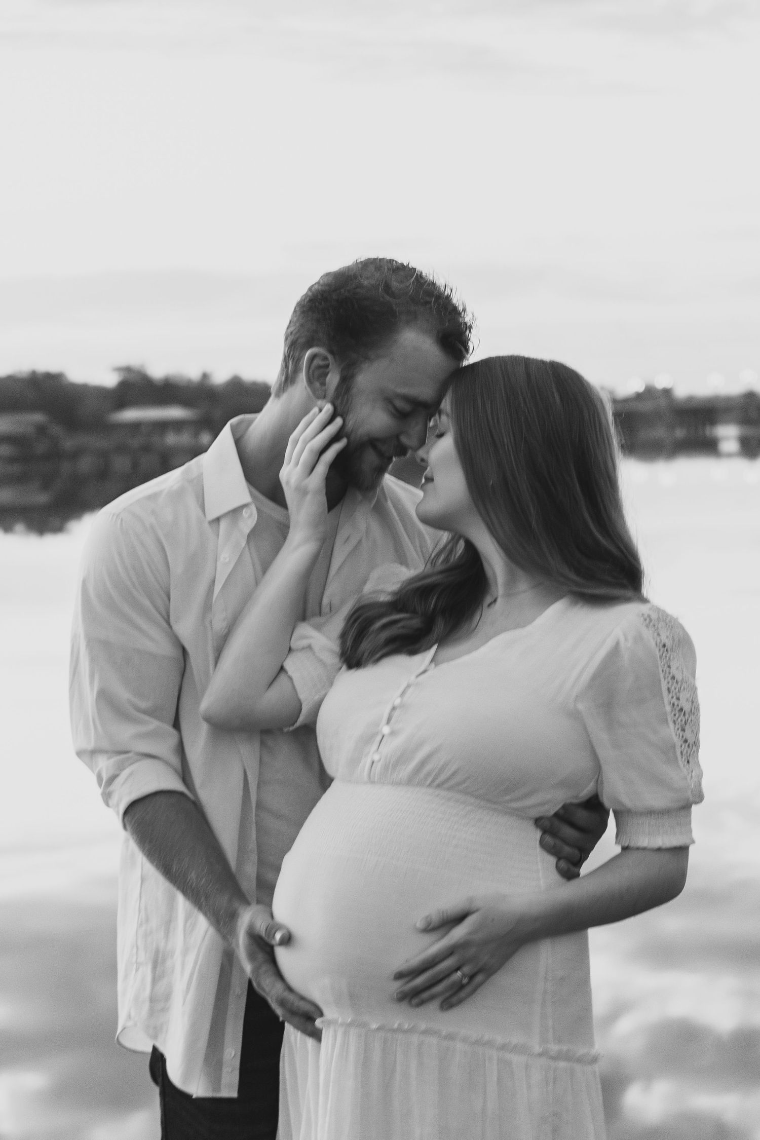 timeless maternity photography, sunset, golden hour