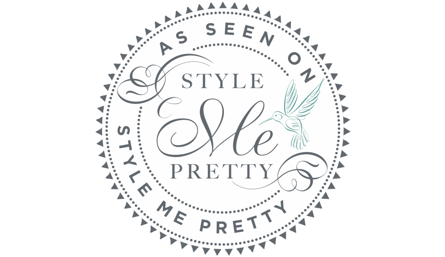 Decorative circular wedding publication badges with ornate designs.