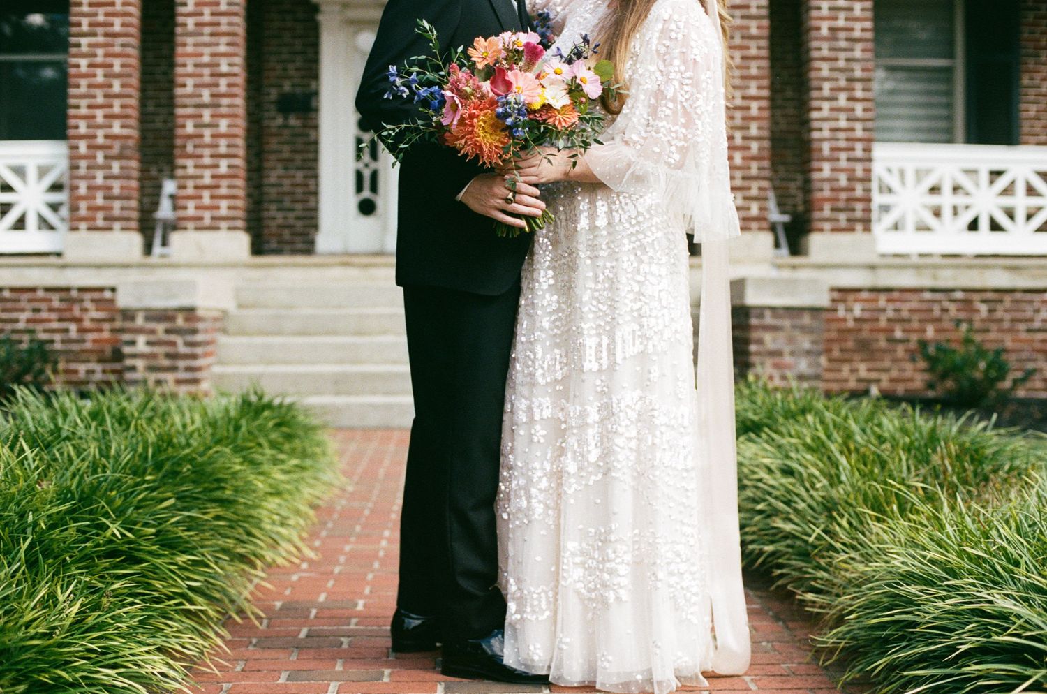 Creative, artistic wedding couple portraits on film in richmond virginia