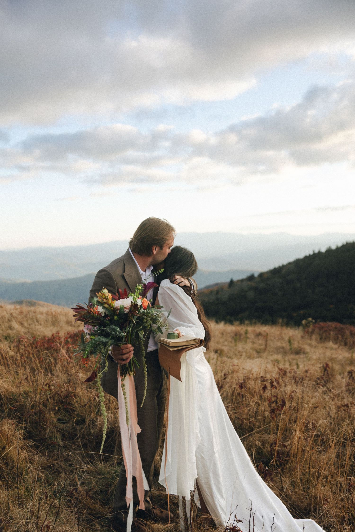 Grainy 35mm film roan mountain elopement photography for the nostalgic soul