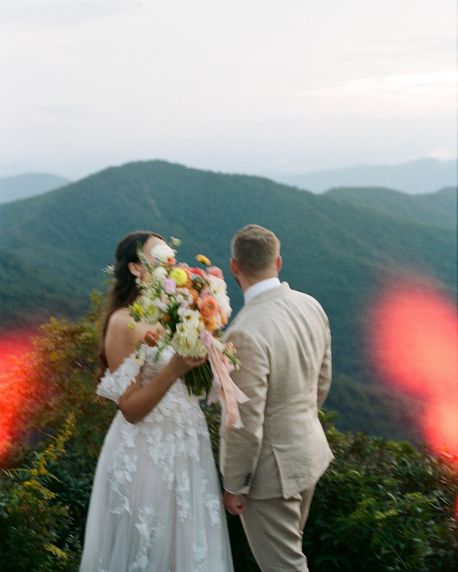 Craggy Pinnacle Blue Ridge Parkway asheville adventure elopement on 35mm film