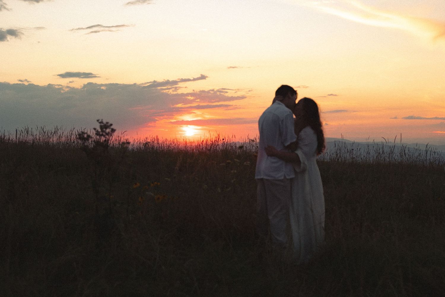 Max Patch North carolina summer couples engagement session, documentary film photography