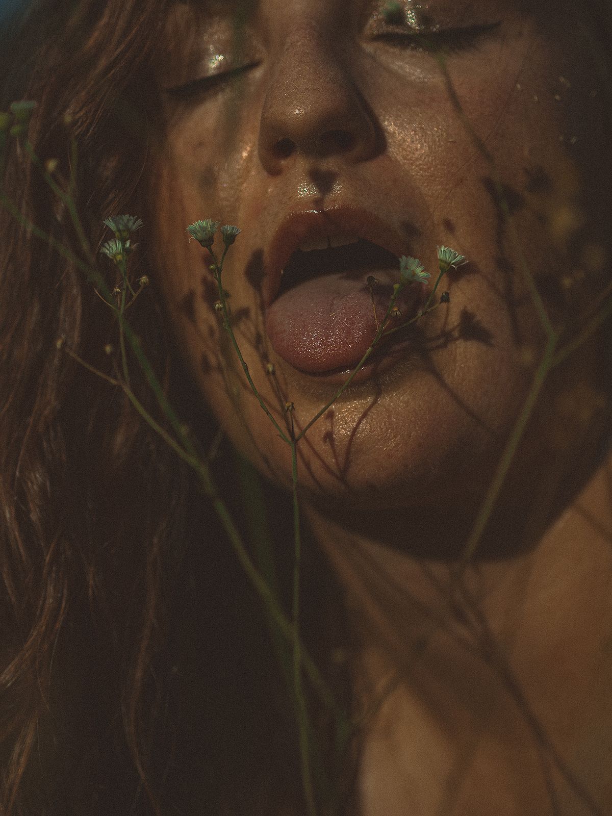 Moody boudoir portrait in Spartanburg, South Carolina.