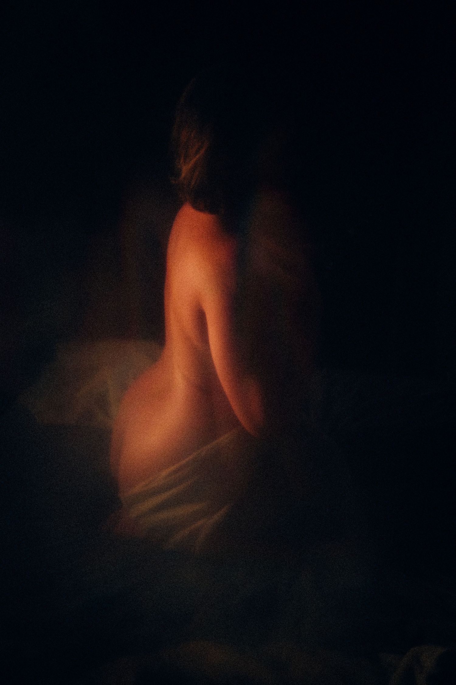 Ecosomatic, nature-based, dark and moody, fine art nude photography in Spartanburg, South Carolina.
