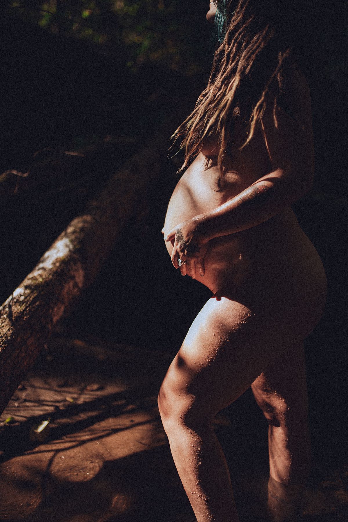 Ecosomatic fine art maternity photography near Greenville, South Carolina