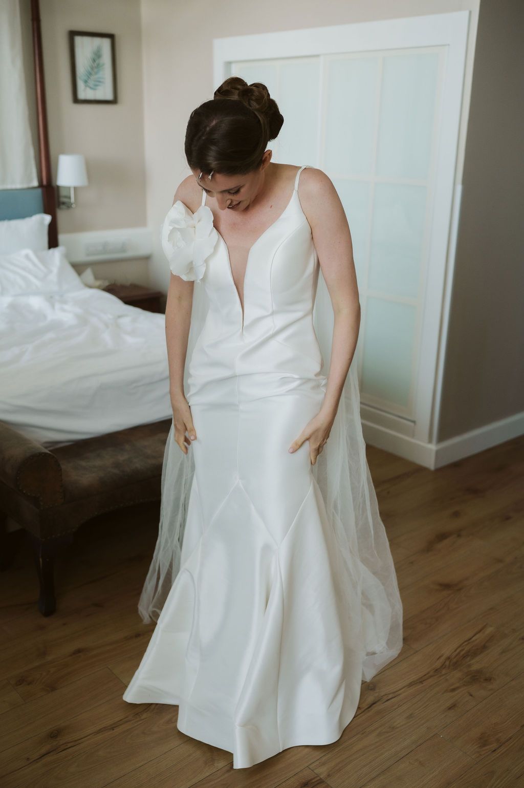 bride getting ready almost leaving at the Rock Hotel