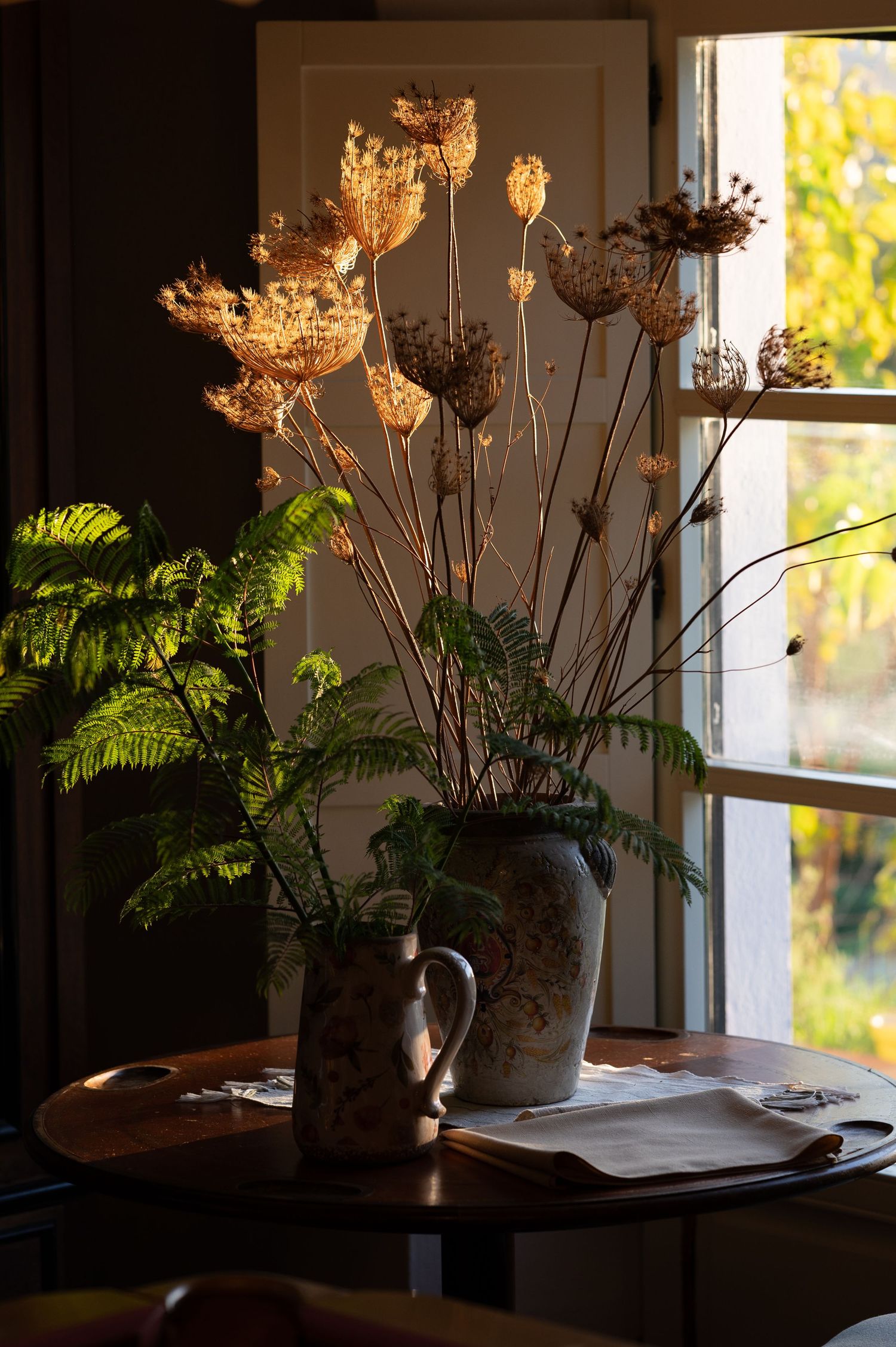 Flowers next to window