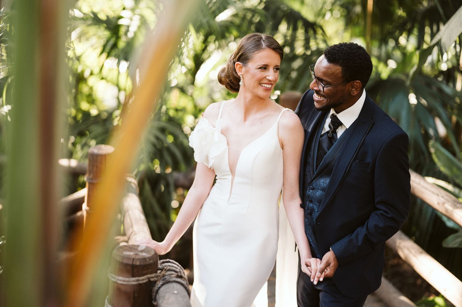 bride and groom at Alameda Gardens