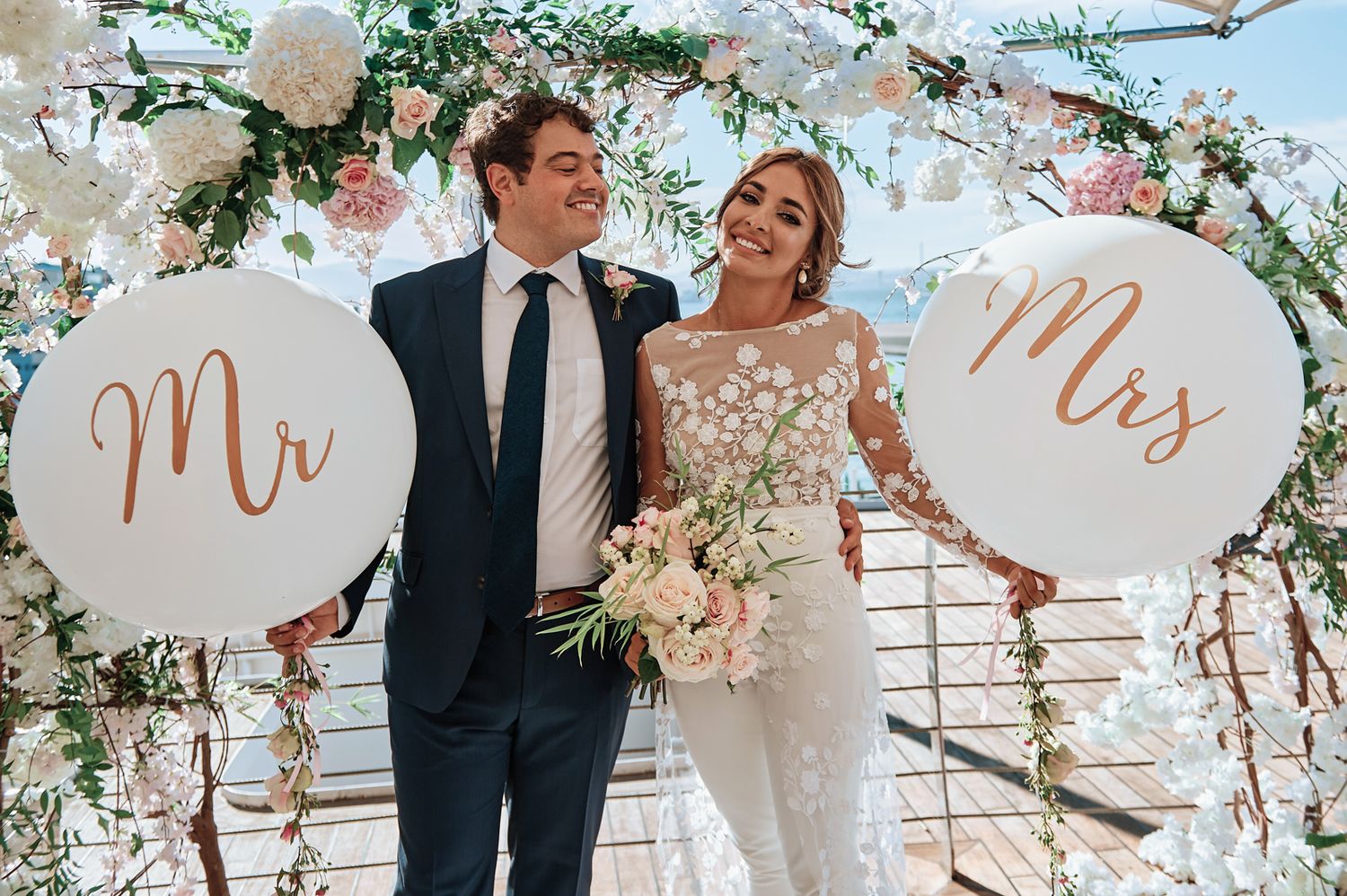 Mr and Mrs on Sunborn Yacht Hotel