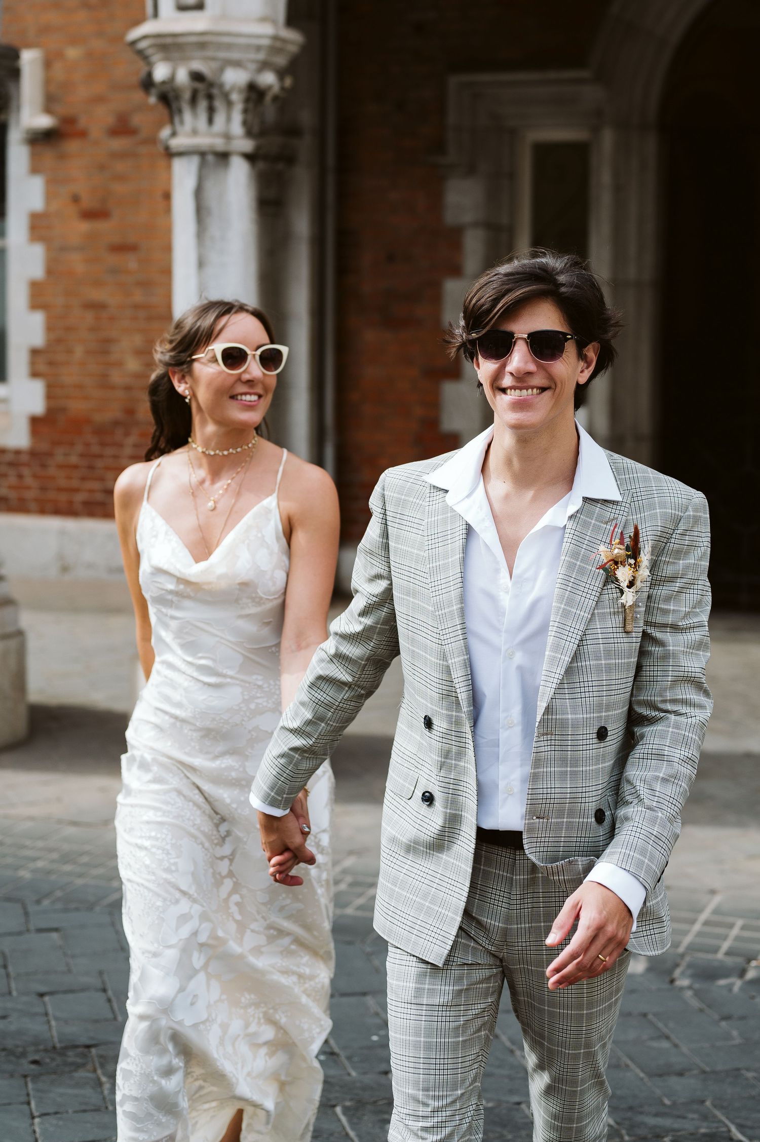 bride and groom amazing portrait at the Convent
