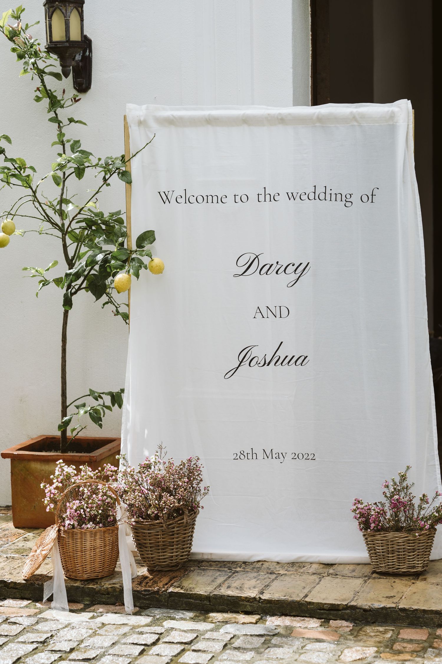 Wedding decor at Finca Monasterio