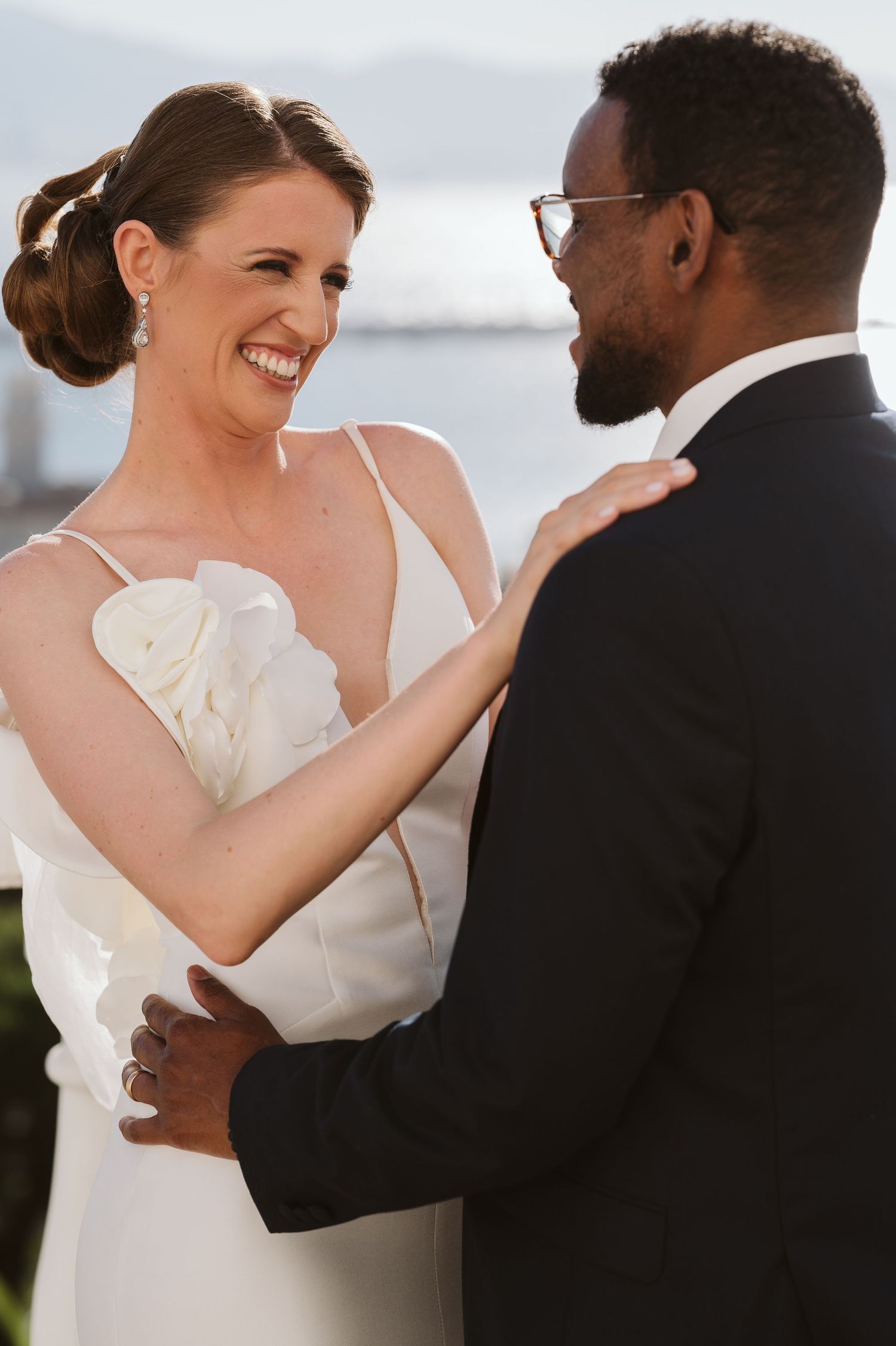 Bride and groom at the Rock Hotel portrait