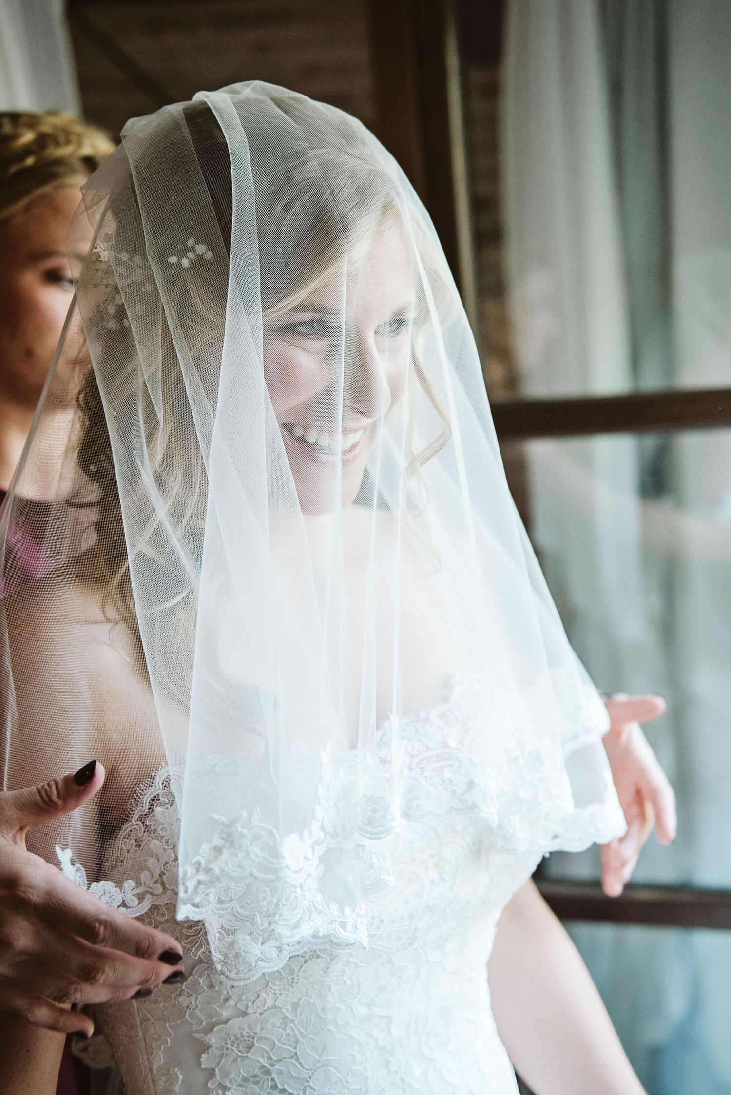 Bride getting ready
