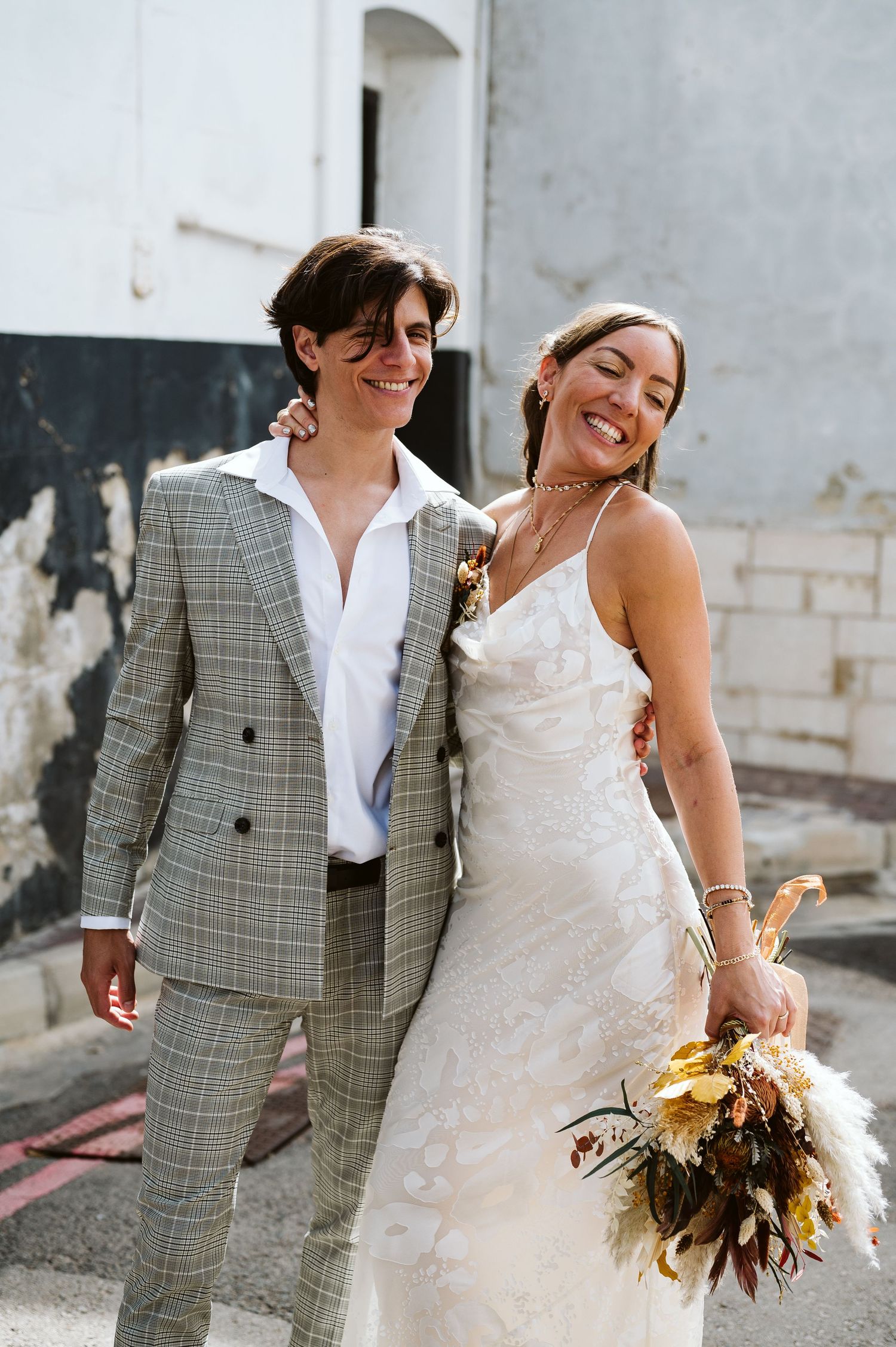 bride smiling at the camera for a nice photo