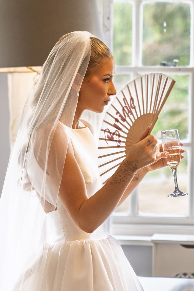 Bride with a fan