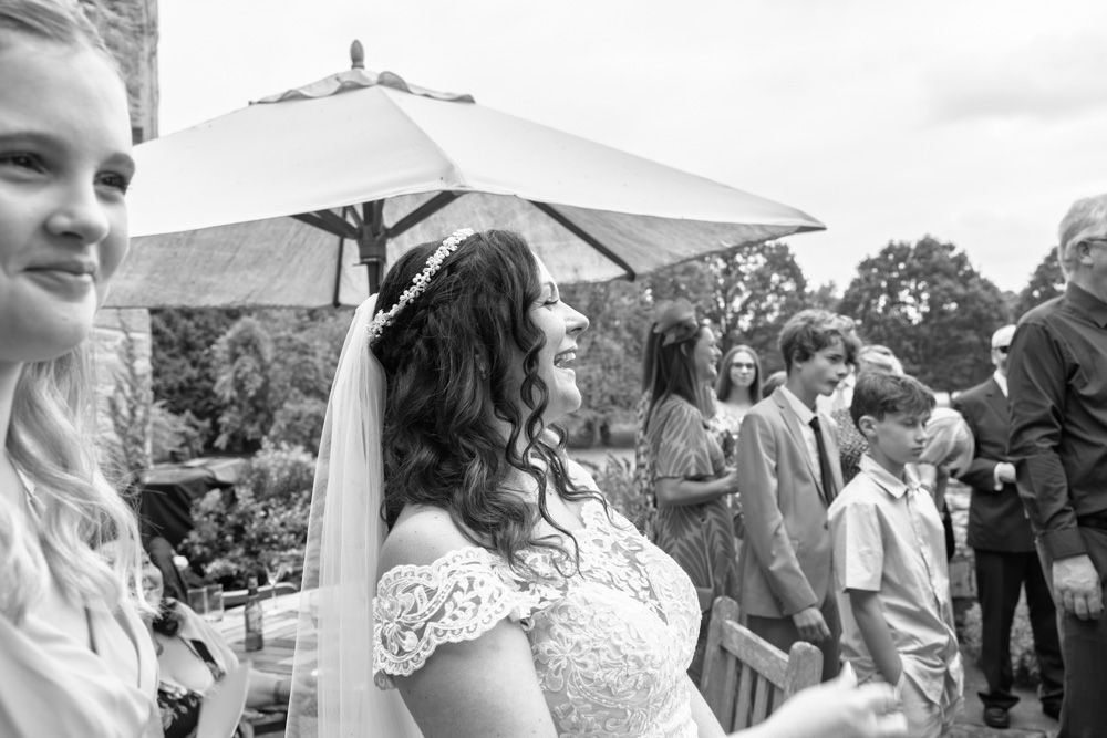 Giggling bride