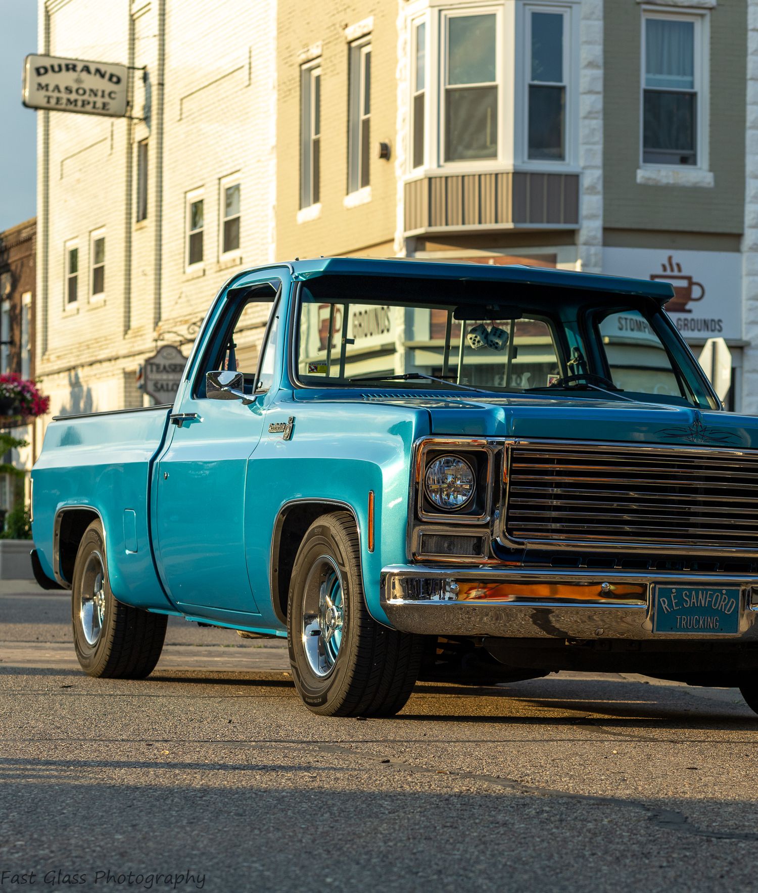 Classic Chevy truck downtown Durand, MI