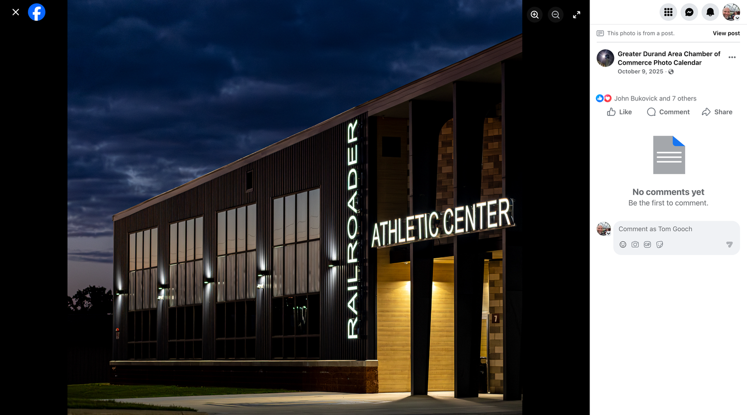 Durand's new RAC facility.  2026 Durand Chamber of Commerce Photo Calendar contest.