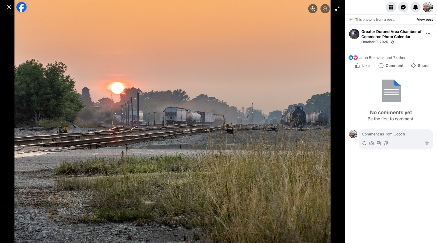 Train yard in Durand MI.  2026 Durand Chamber of Commerce Photo Calendar contest