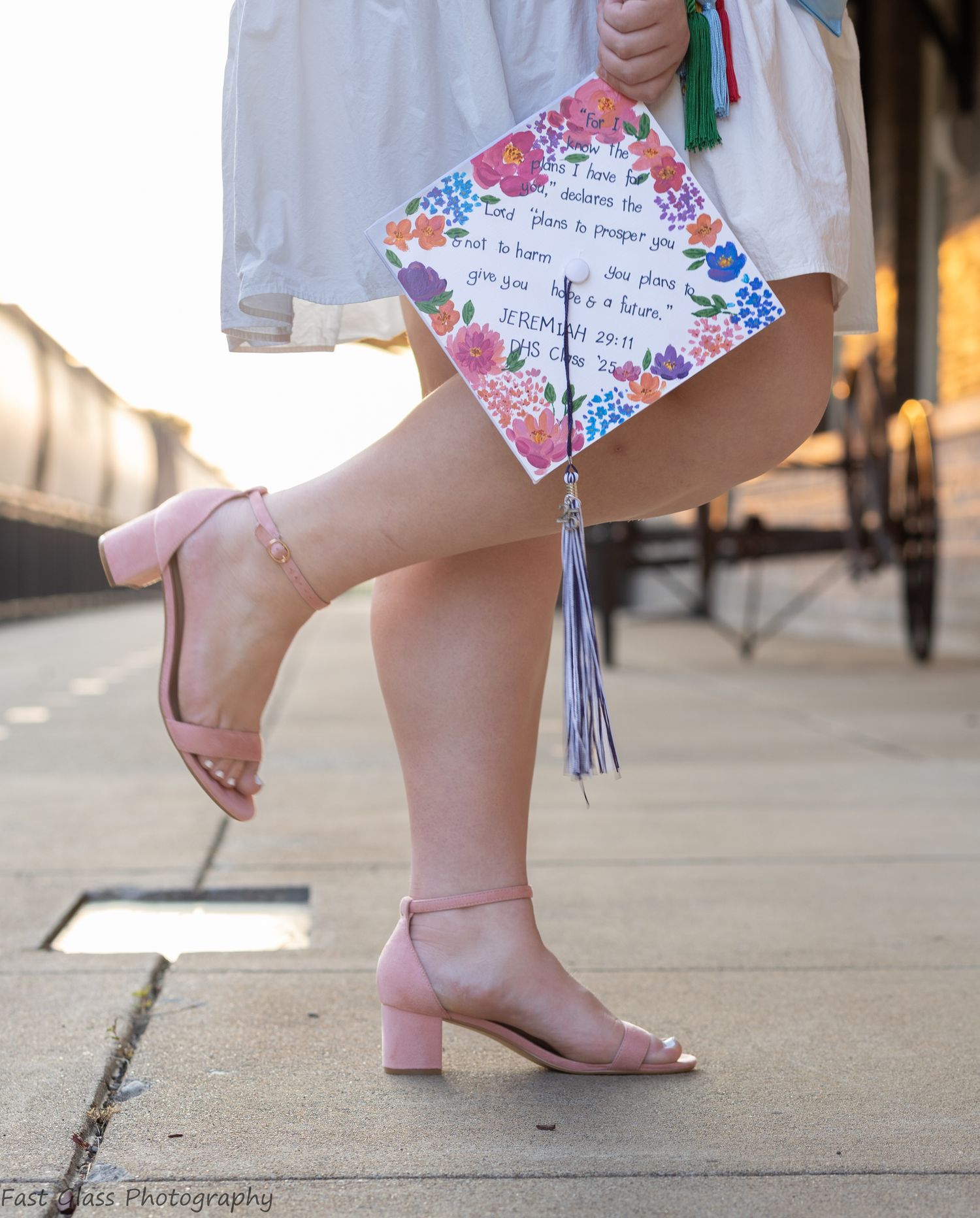 High school cap and gown photoshoot