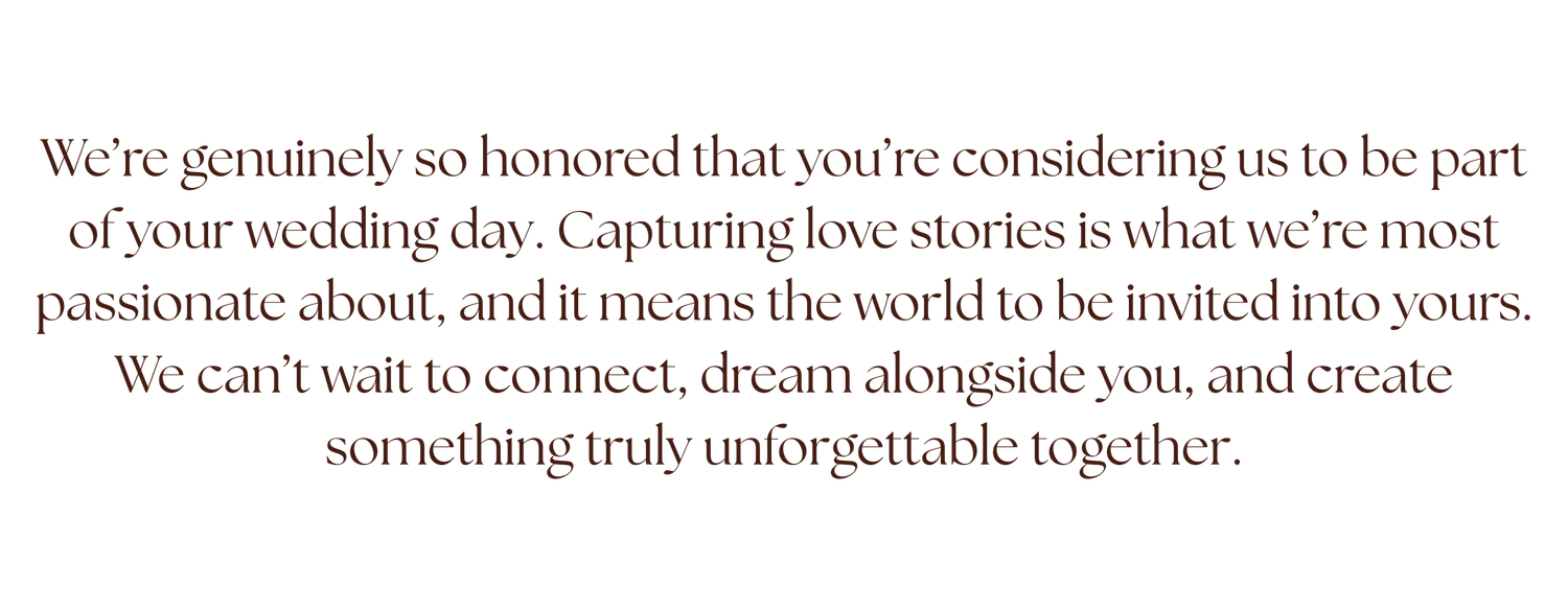 Text fragment of simple elegant type promoting wedding photography services with form rectangles as dividers.