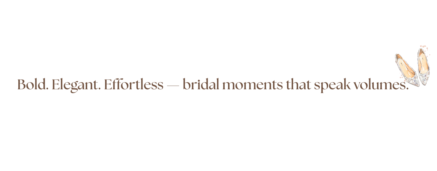 Elegant gold script text reading 