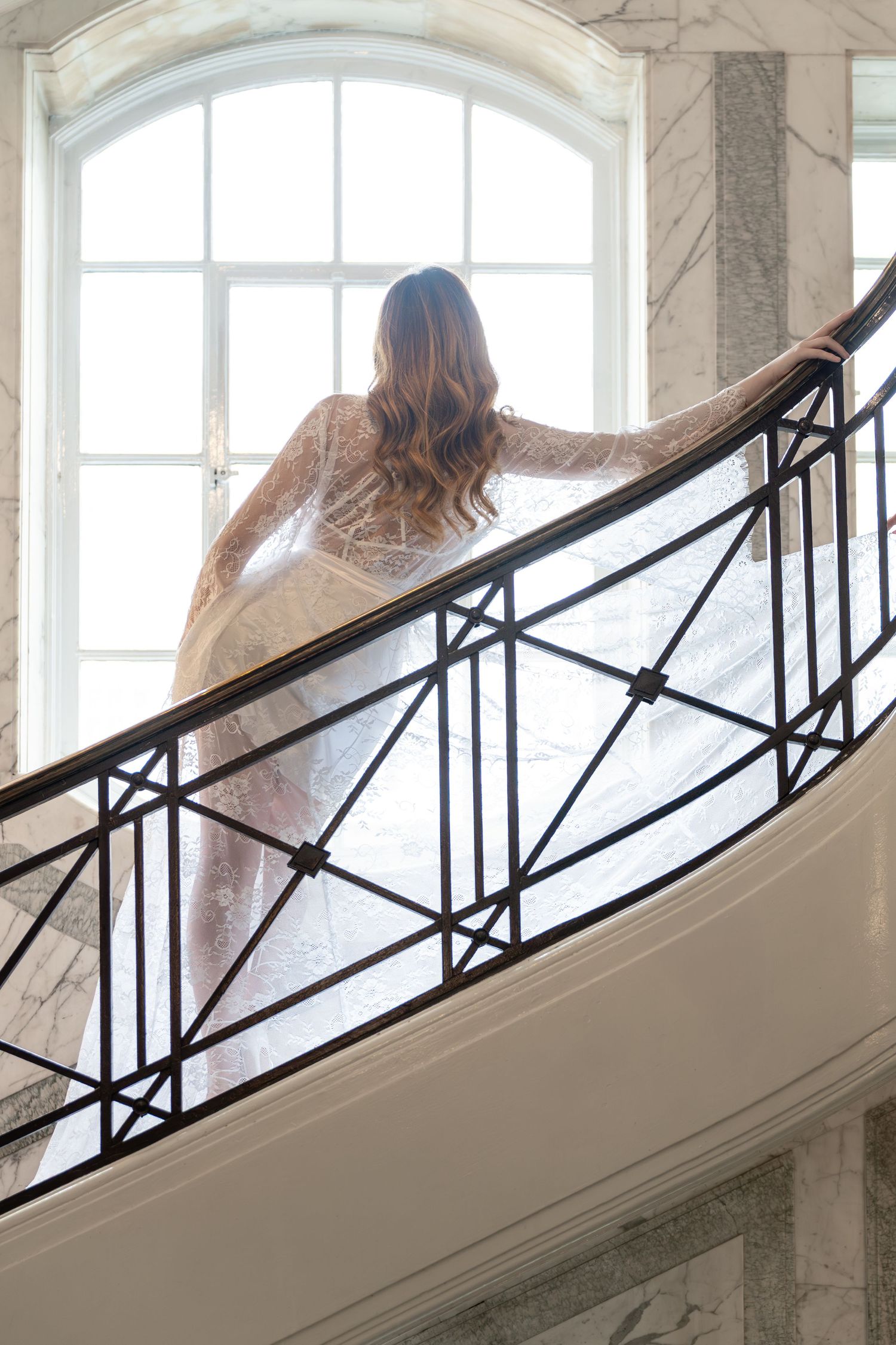 bridal robe wedding morning getting ready photo