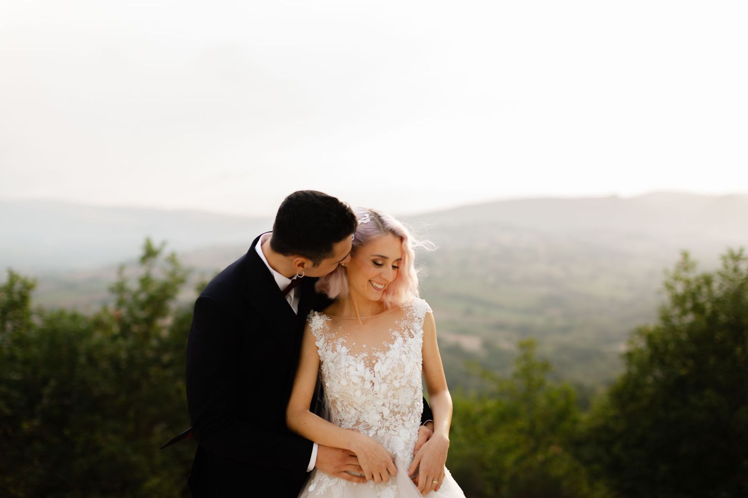 Golden light over the rolling hills of Le Marche, Italy — an exclusive setting for a refined destination wedding