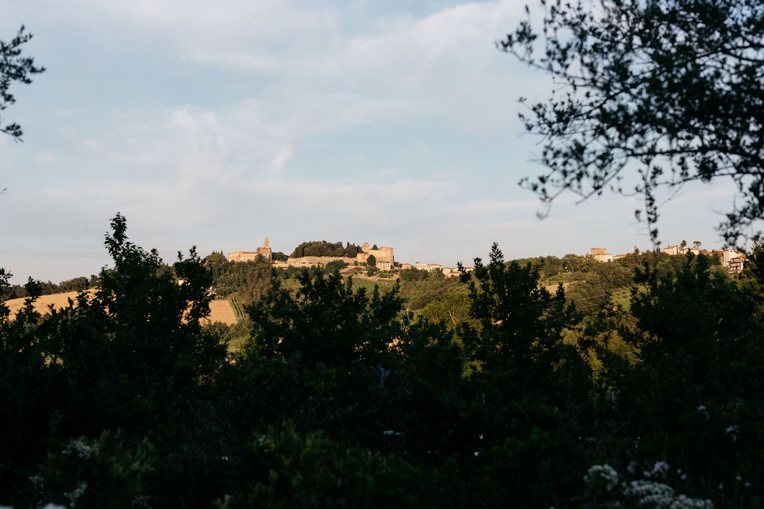 Scenic view of the rolling hills of Le Marche, Italy, perfect setting for a destination wedding