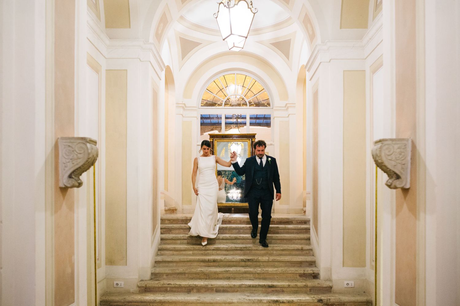 Bride and groom during a destination wedding in Le Marche, Italy