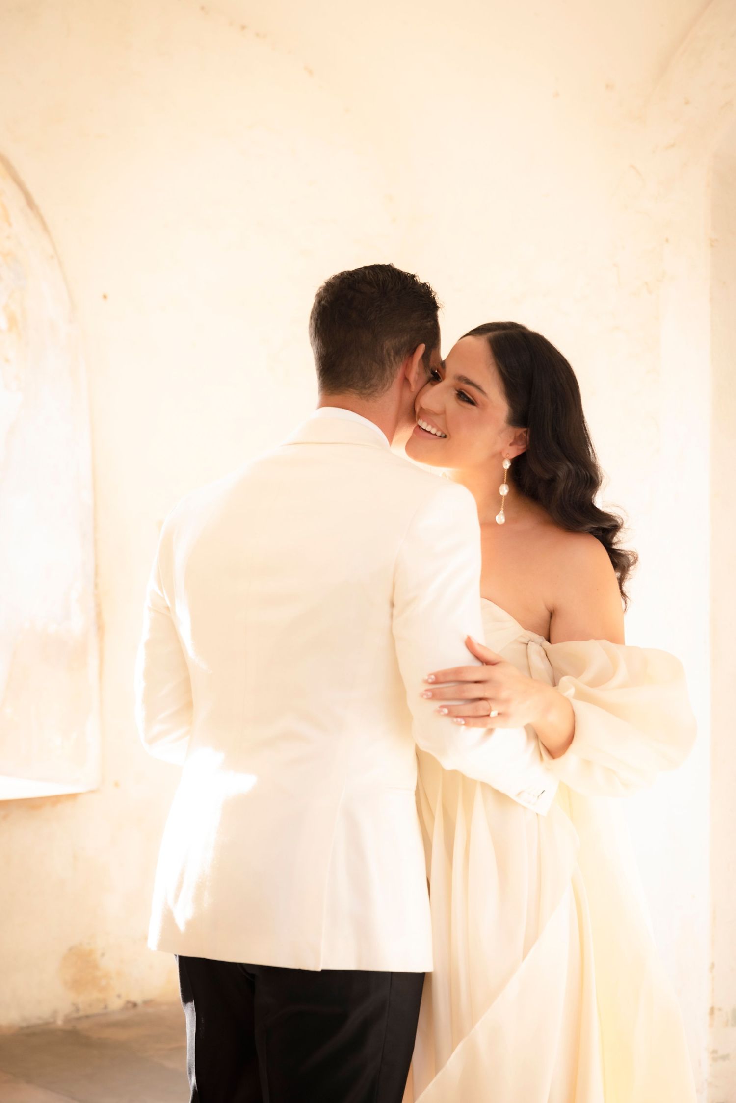 Romantic wedding photography sequence with soft, dreamy lighting and intimate poses.