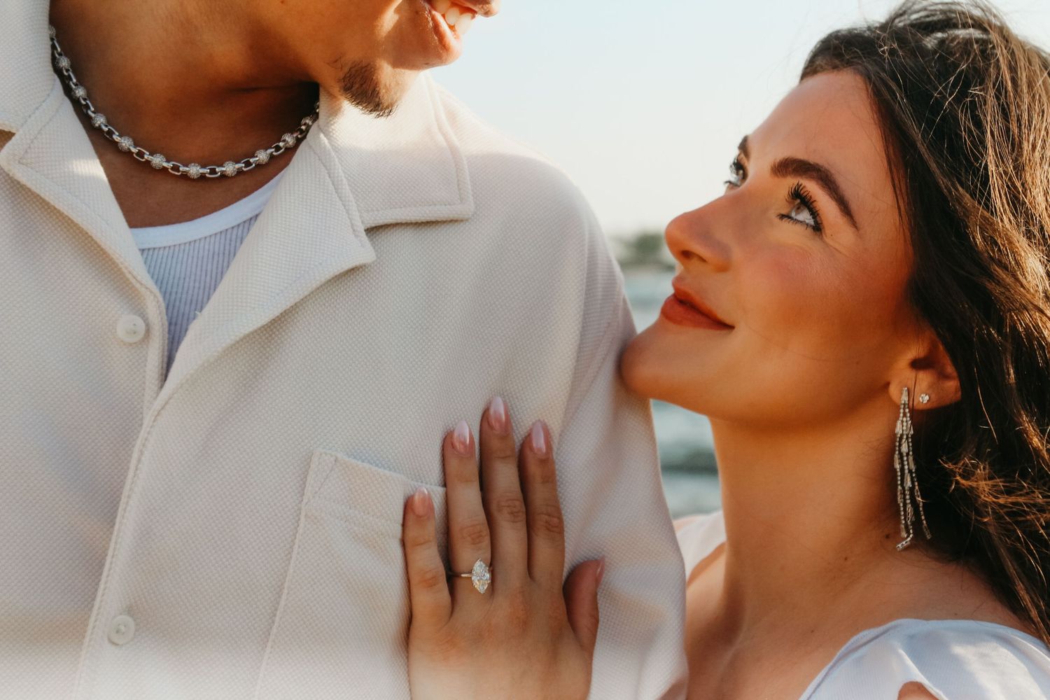 Surprise proposal close-up engagement moment Big Island Hawaii photographer