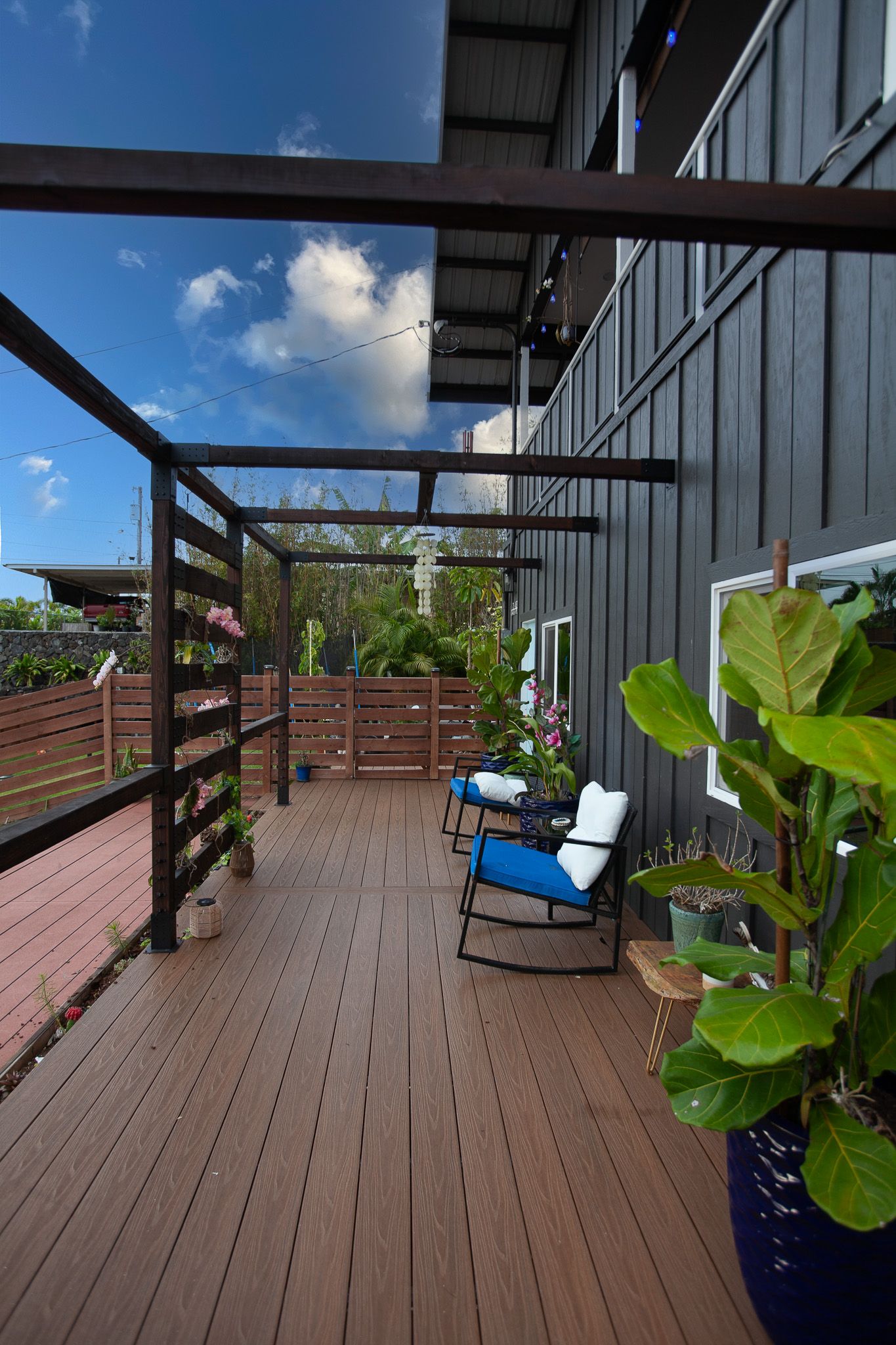 front decking side angle view kailua kona AIrBNB