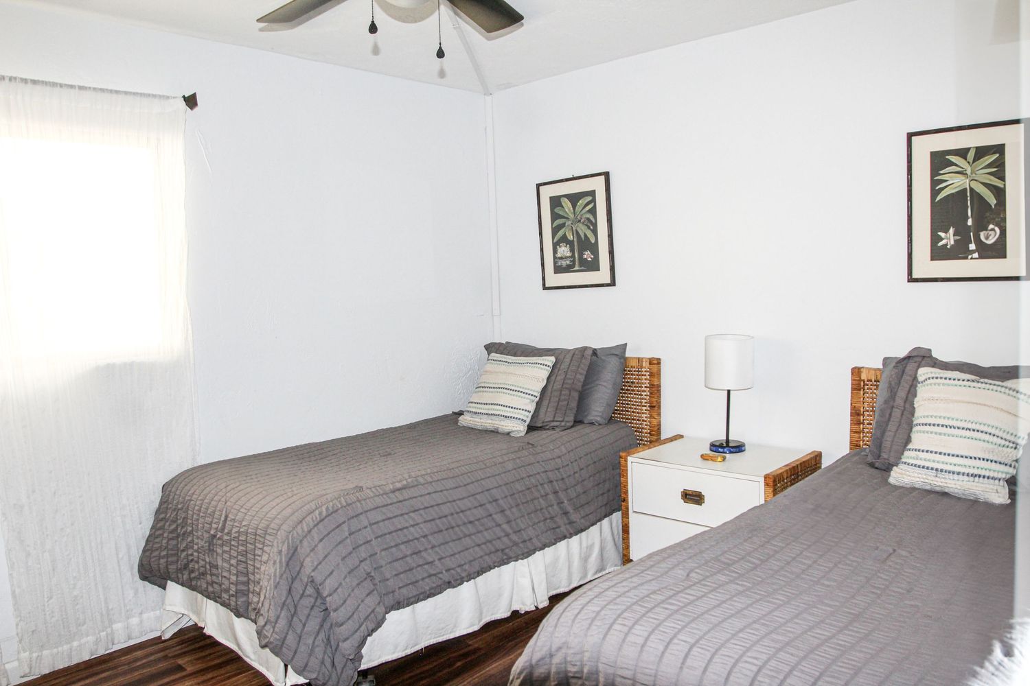 Styled second bedroom interior of vacation rental in Kona Hawaii