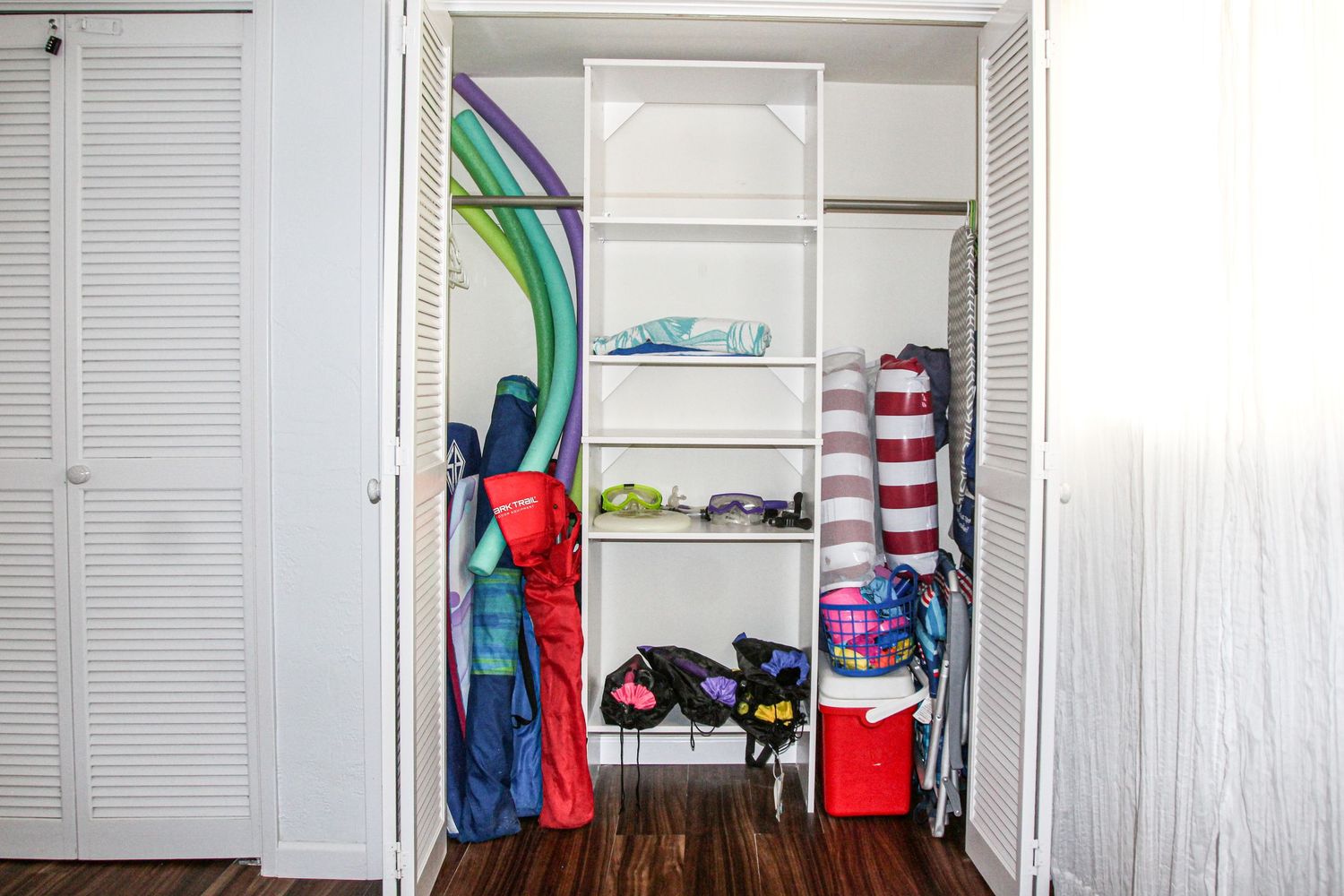 inside closet - Styled bedroom interior of vacation rental in Kona Hawaii