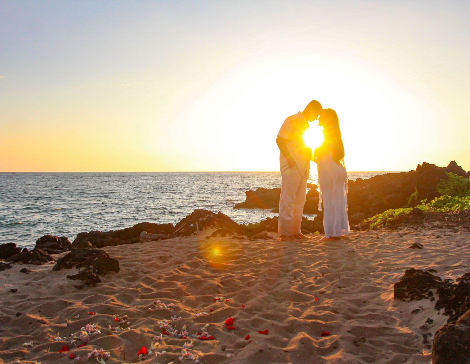 Proposal styling details with flowers and picnic setup Kona Hawaii