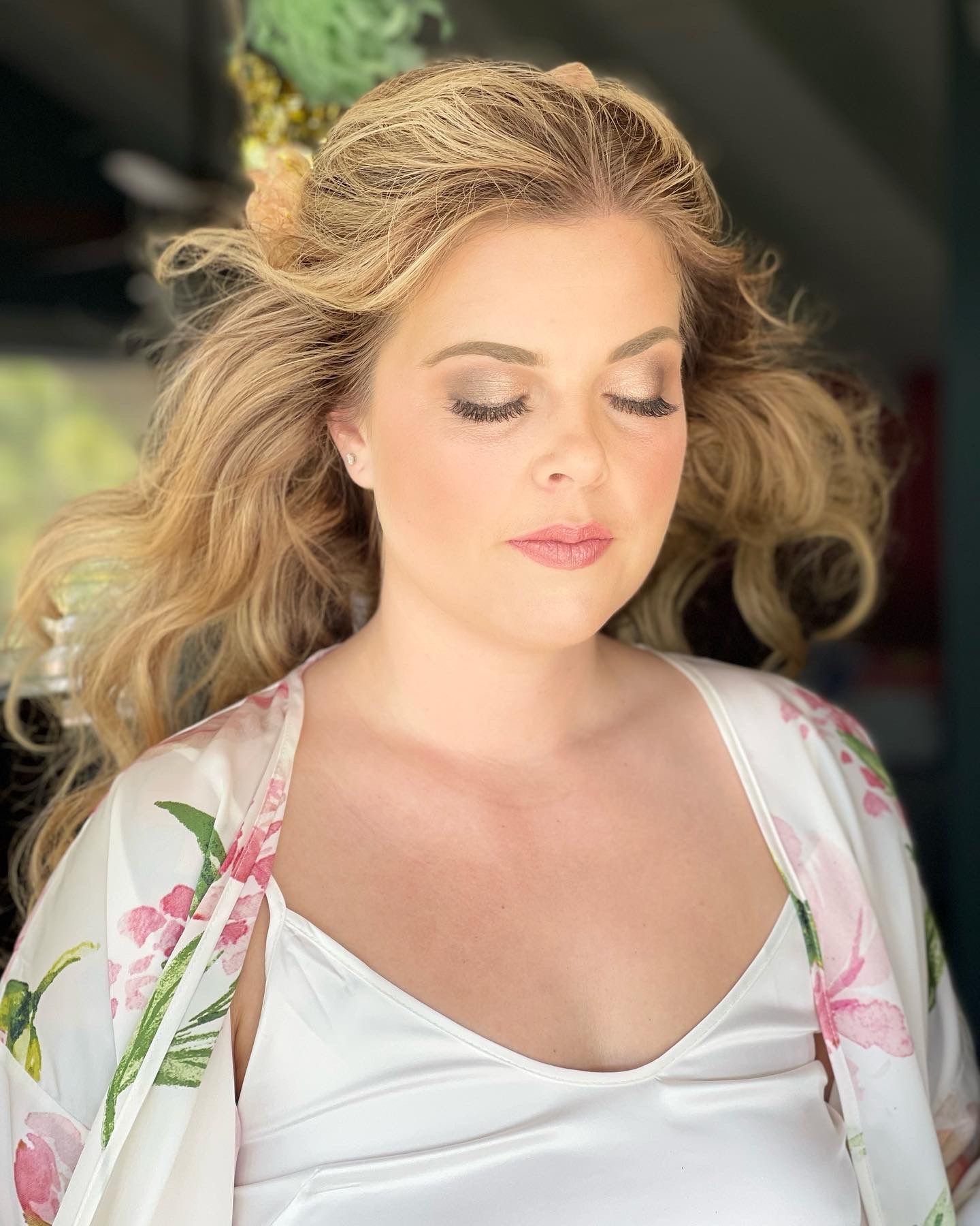 Bride getting ready for wedding ceremony in Hawaii with natural light and detail focus