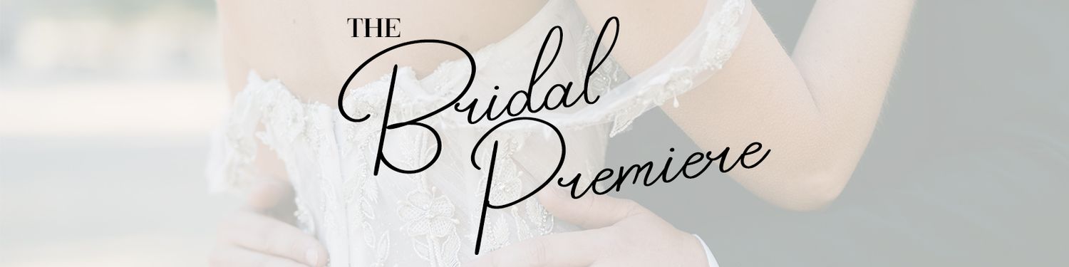 Elegant script logo for The Bridal Premiere wedding show event on a soft white background.