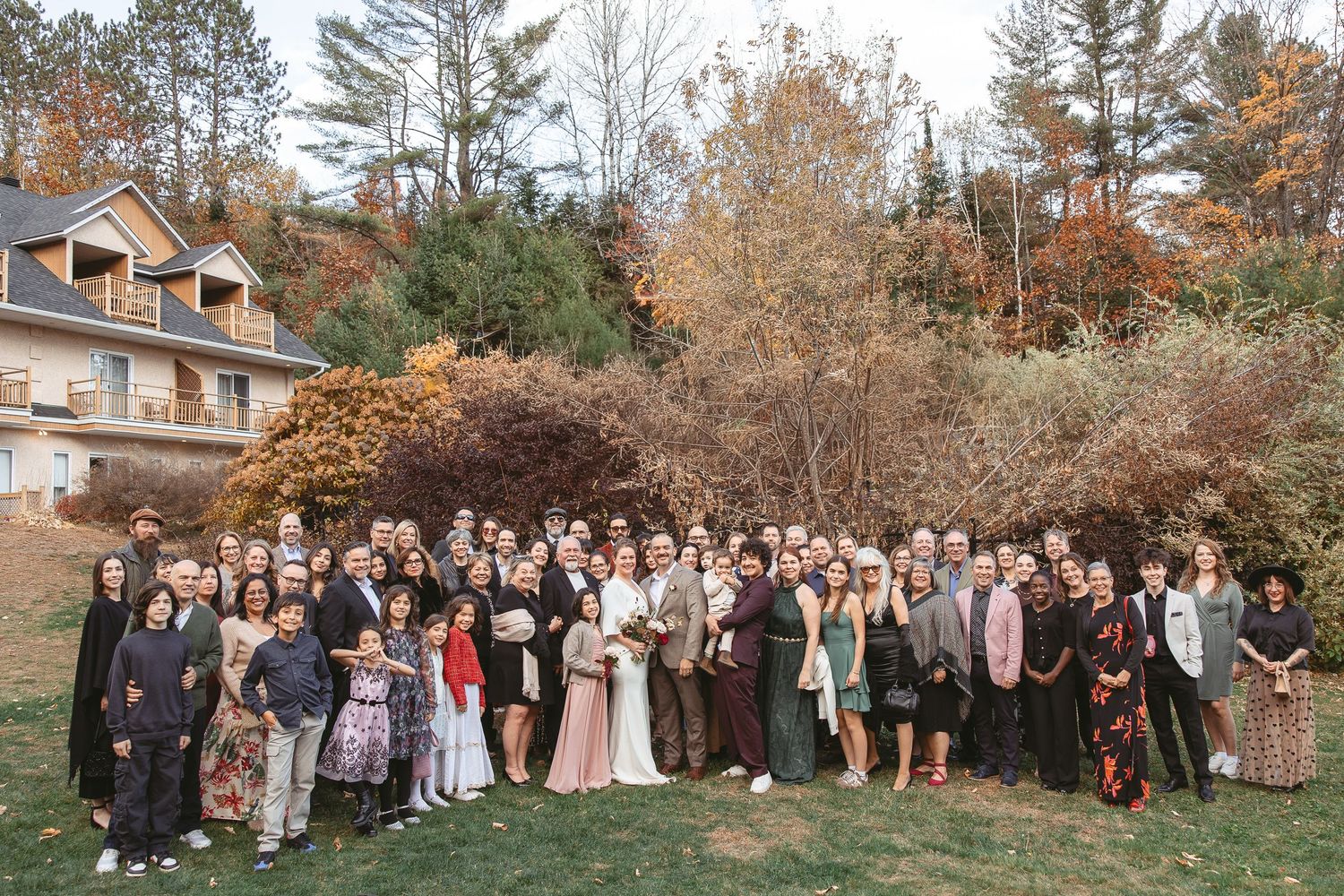 Photo de famille au manoir Montpellier en automne