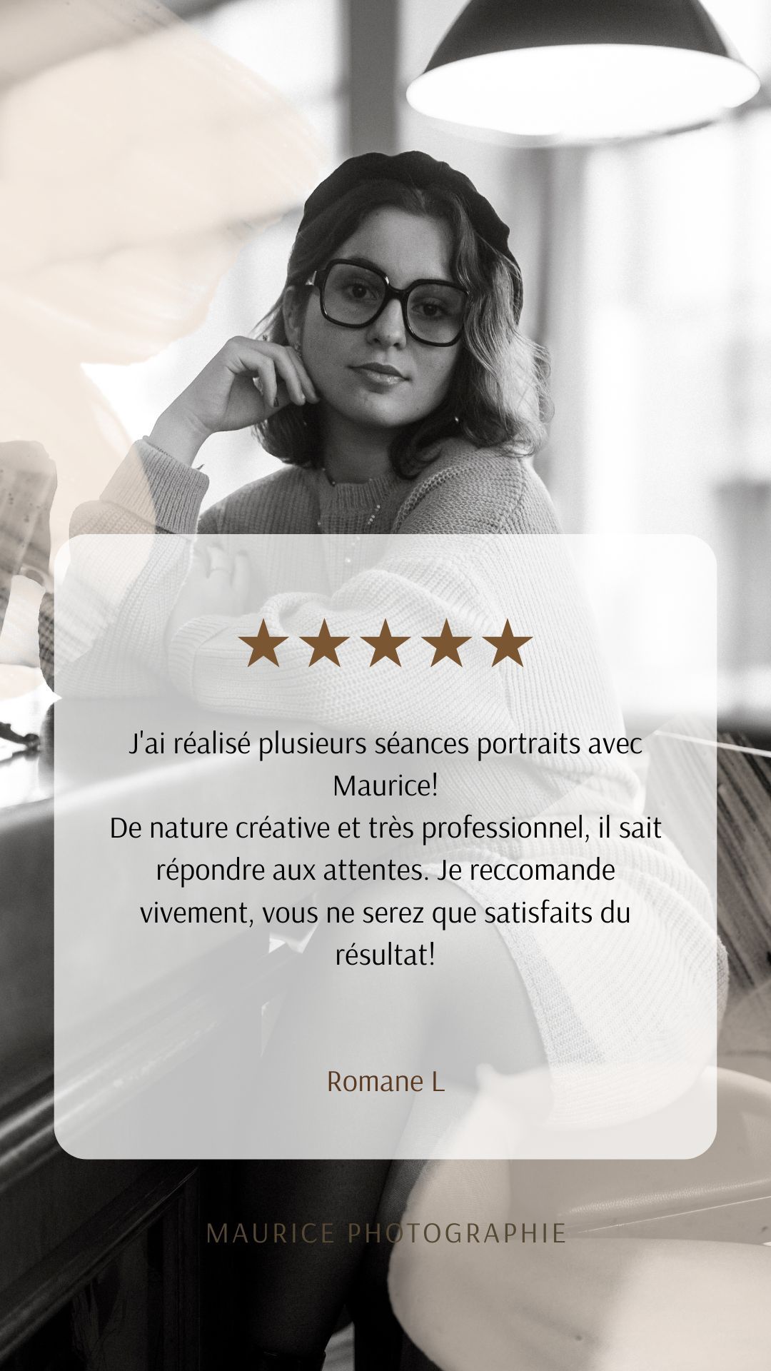 avis client suite prestation photographique pour shooting photo mode, éditorial et glamour. En extérieur ou en studio