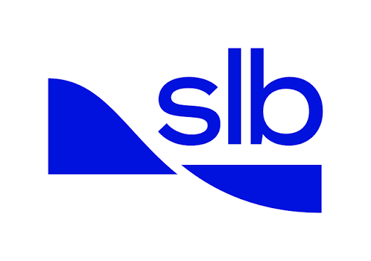 SLB company logo displayed in bold blue text with a distinctive curved swoosh design on white background.