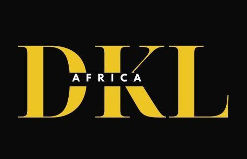 DKL Africa logo in bold gold letters on a black background.